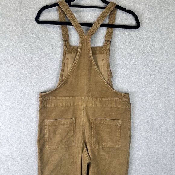 Aerie Werk &‎ Play Corduroy Overalls Plus Size XS Brown Wide Leg Frayed Hem Farm - Picture 11 of 16
